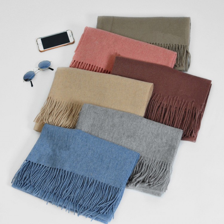 Solid scarve shawl 75% cashmere 200cm